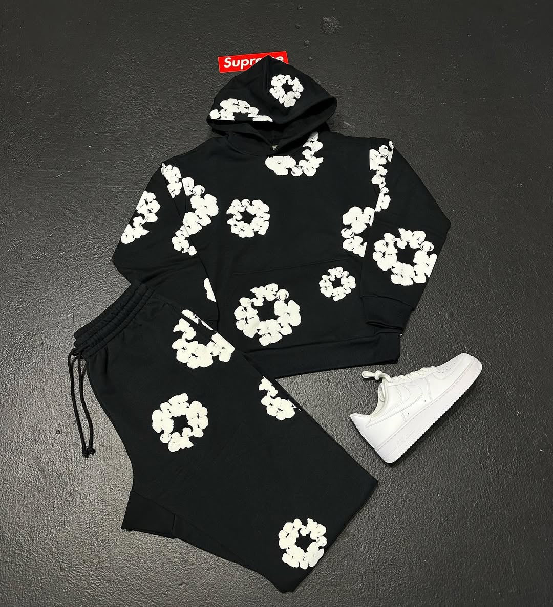 Denim Tears (The Cotton Wreath) Hoodie Black